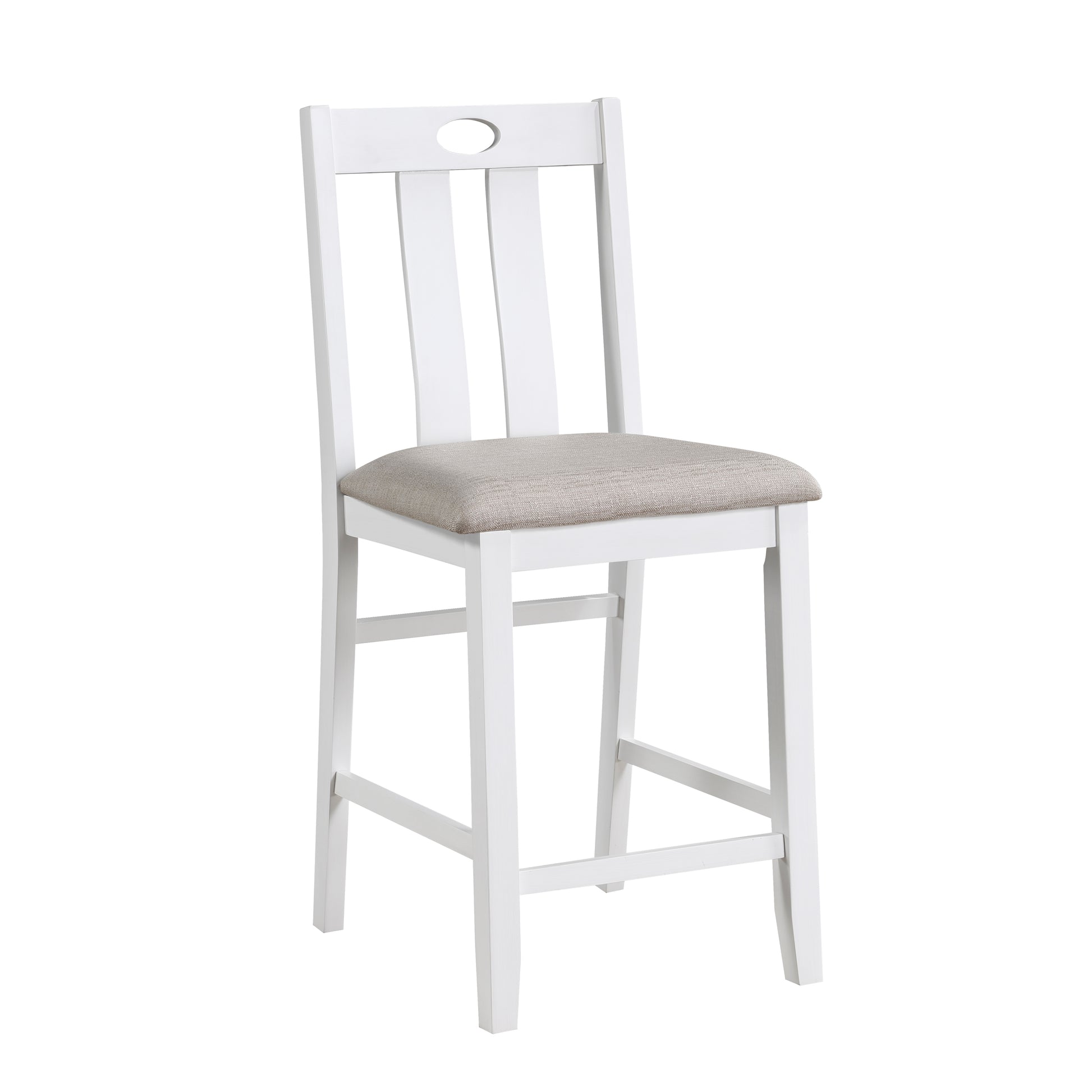 Counter Height Dining Set with Oak Veneer Wood Chairs and Table for Dining Room