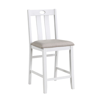 Counter Height Dining Set with Oak Veneer Wood Chairs and Table for Dining Room