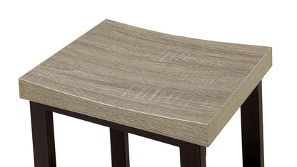 Contemporary Metal Dining Set with Black Gray Chairs and Table