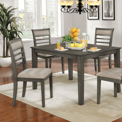 Gray Rectangular Dining Table Set with Chairs for Dining Room