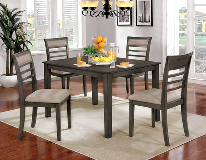 Gray Rectangular Dining Table Set with Chairs for Dining Room