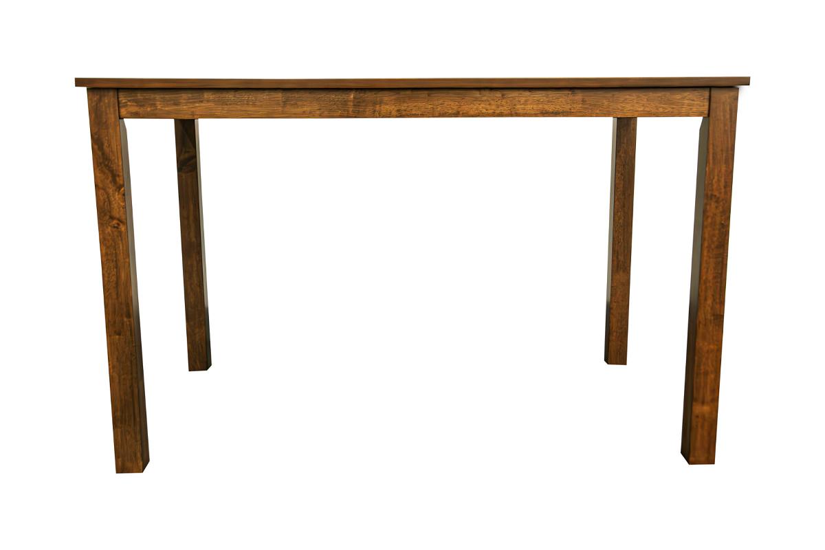 5 Piece Dark Walnut Dining Table Set with Beige Chairs