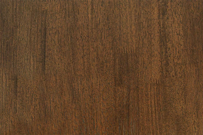 5 Piece Dark Walnut Dining Table Set with Beige Chairs
