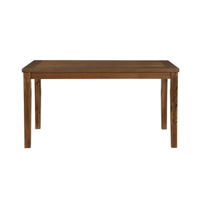 7 Piece Cherry Wood Dining Table Set with 6 Chairs