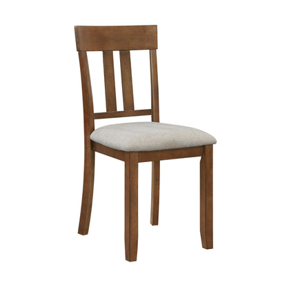 7 Piece Cherry Wood Dining Table Set with 6 Chairs