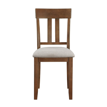 7 Piece Cherry Wood Dining Table Set with 6 Chairs