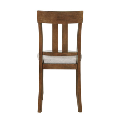 7 Piece Cherry Wood Dining Table Set with 6 Chairs