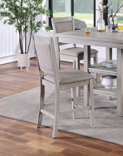 Gray Dining Table Set - Seats 4 - Classic Style