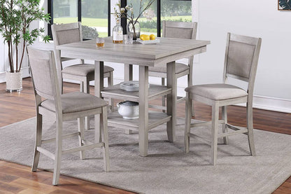 Gray Dining Table Set - Seats 4 - Classic Style