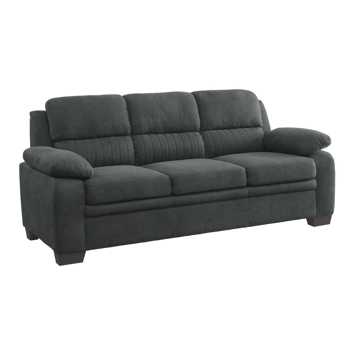 Comfortable Dark Gray Sofa - Plush Seating 1pc