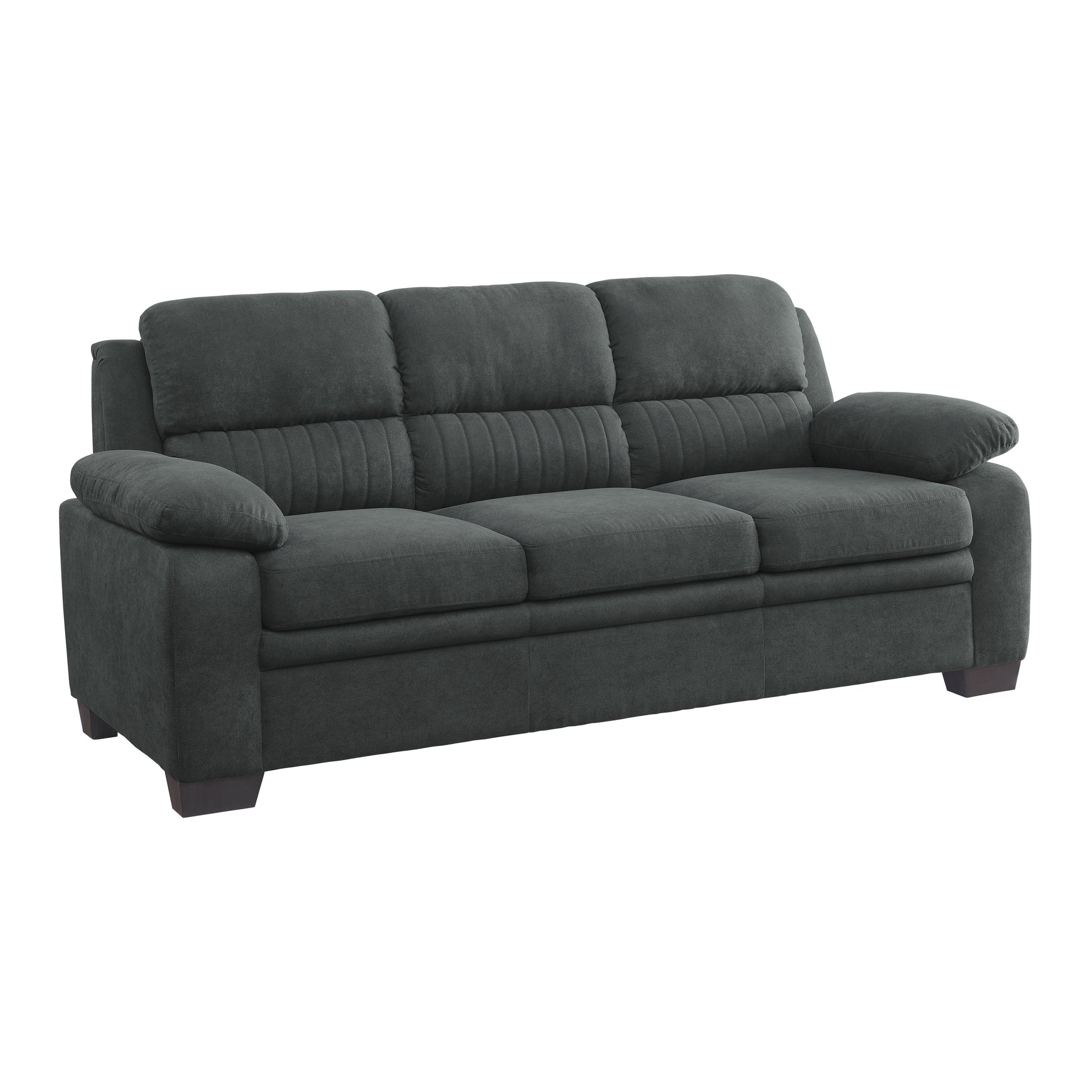 Comfortable Dark Gray Sofa - Plush Seating 1pc
