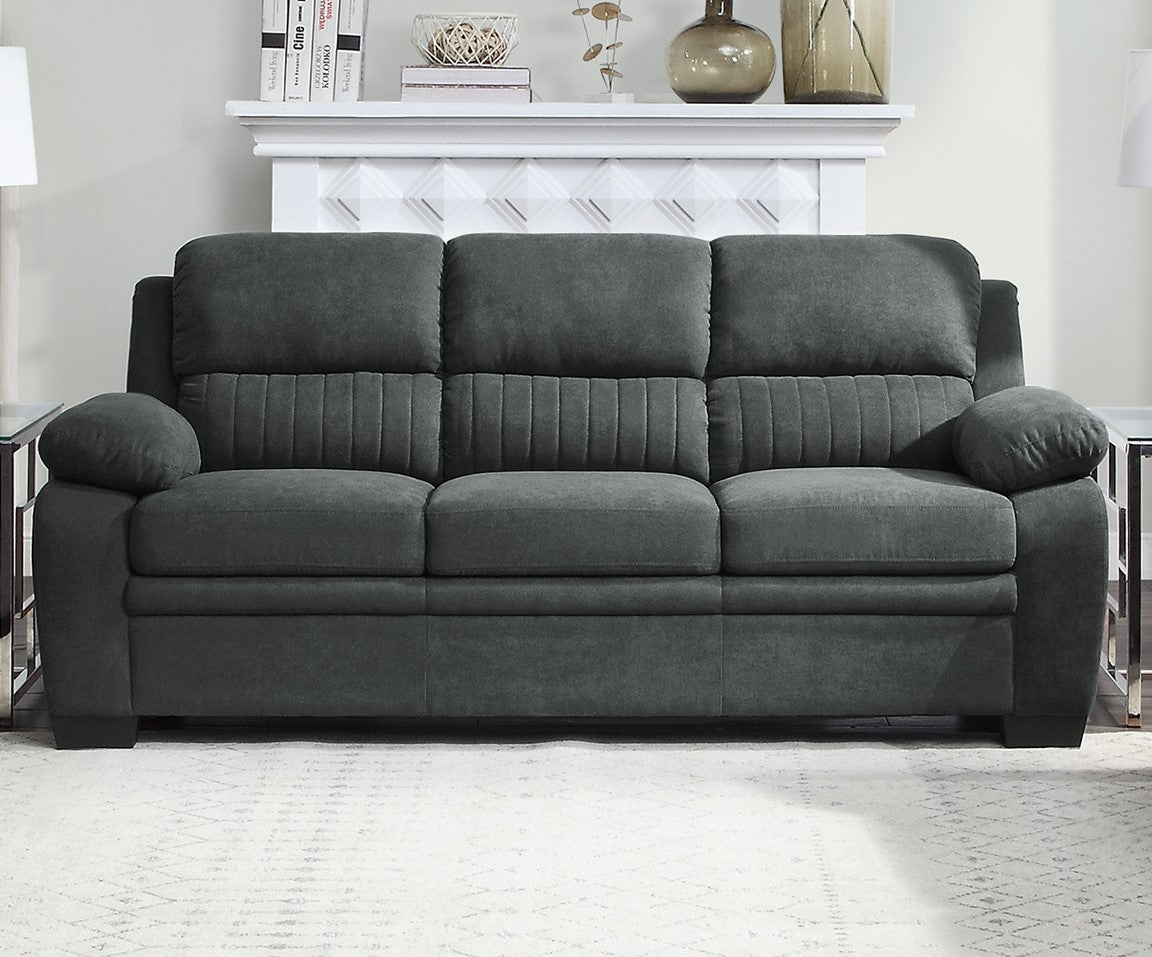 Comfortable Dark Gray Sofa - Plush Seating 1pc