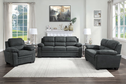 Comfortable Dark Gray Sofa - Plush Seating 1pc