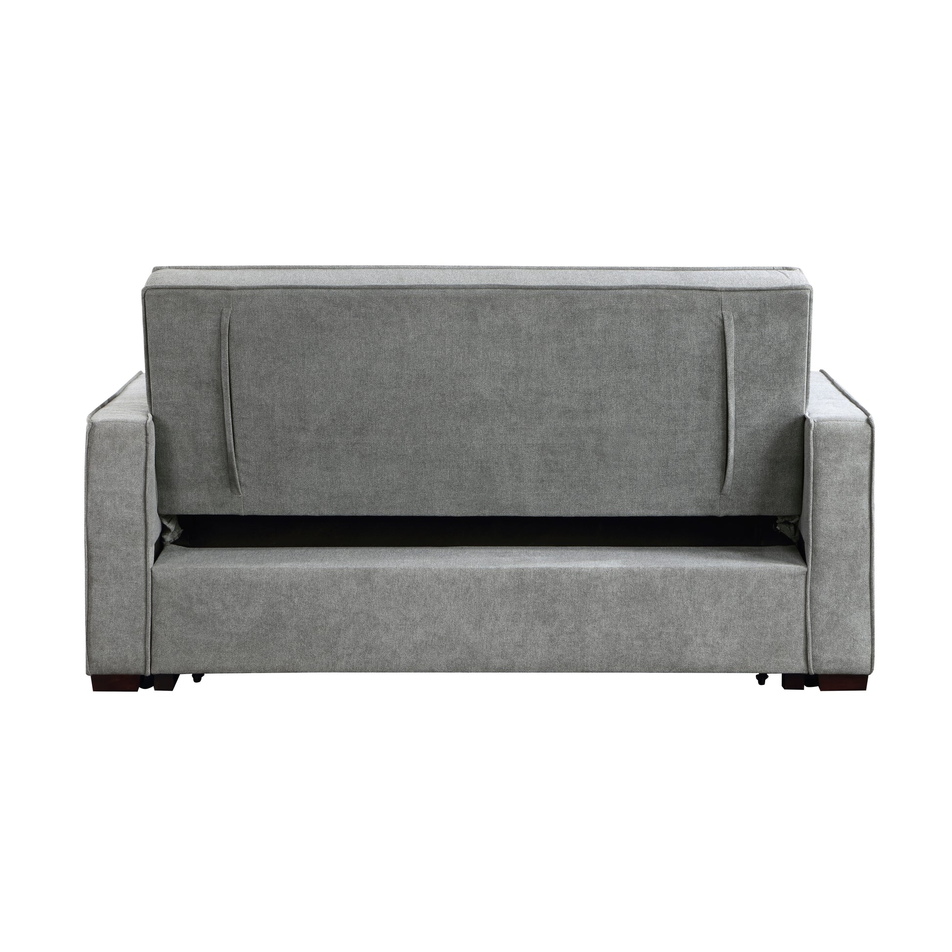 Gray Polyester Wood Frame Sofa - 2 Seat Living Room Sofa