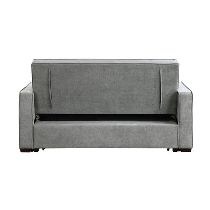 Gray Polyester Wood Frame Sofa - 2 Seat Living Room Sofa