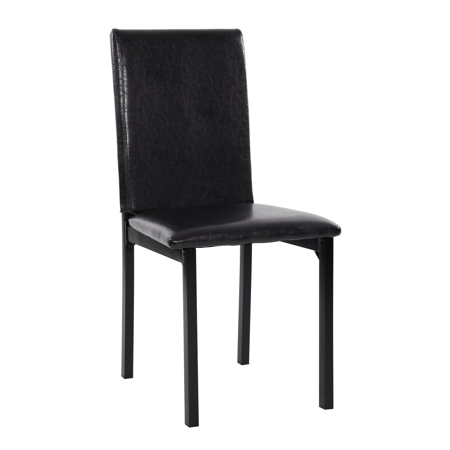 Black Metal Rectangular Dining Table with 4 Bench Seats