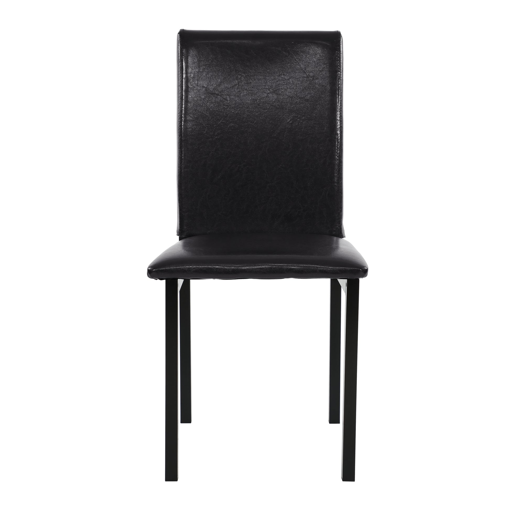 Black Metal Rectangular Dining Table with 4 Bench Seats