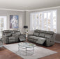 Contemporary Style 2pc Living Room Set 1x Sofa 1x Loveseat Cushion Back Horizontal And Vertical Tufting Slate Blue Primary Living Room Furniture