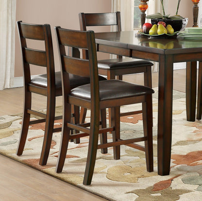 Extendable Cherry Dining Set for Dining Room with 6 Chairs