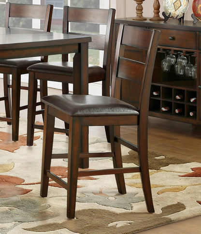 Extendable Cherry Dining Set for Dining Room with 6 Chairs