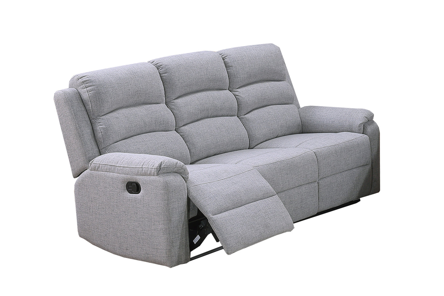 Modern Motion Sofa 1pc Beige Horizontal Tufting Recliner