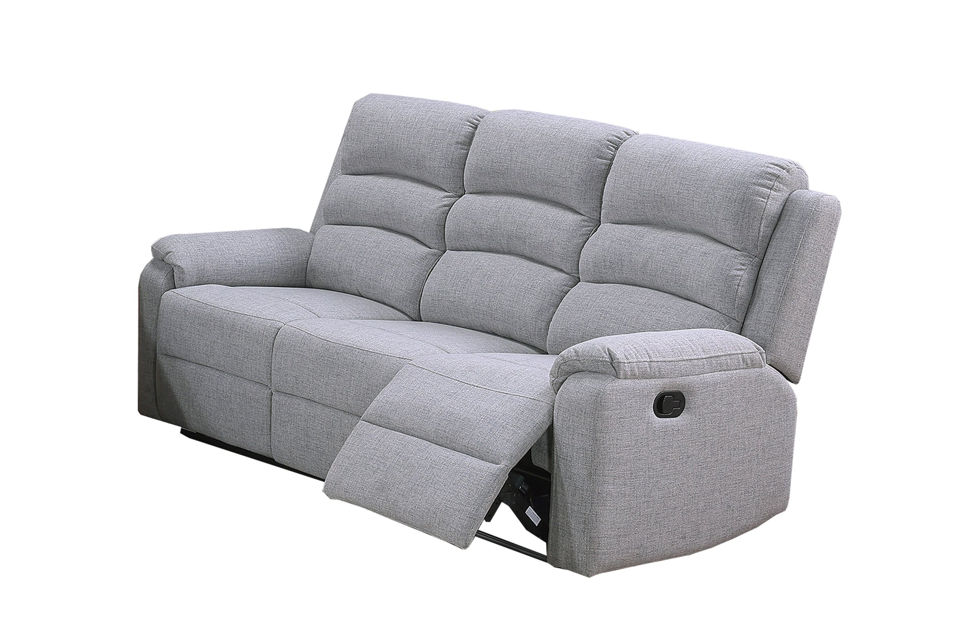 Modern Motion Sofa 1pc Beige Horizontal Tufting Recliner
