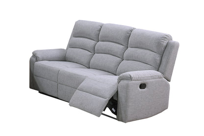 Modern Motion Sofa 1pc Beige Horizontal Tufting Recliner