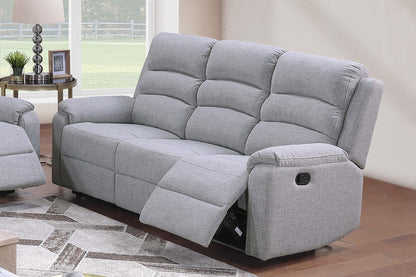 Modern Motion Sofa 1pc Beige Horizontal Tufting Recliner