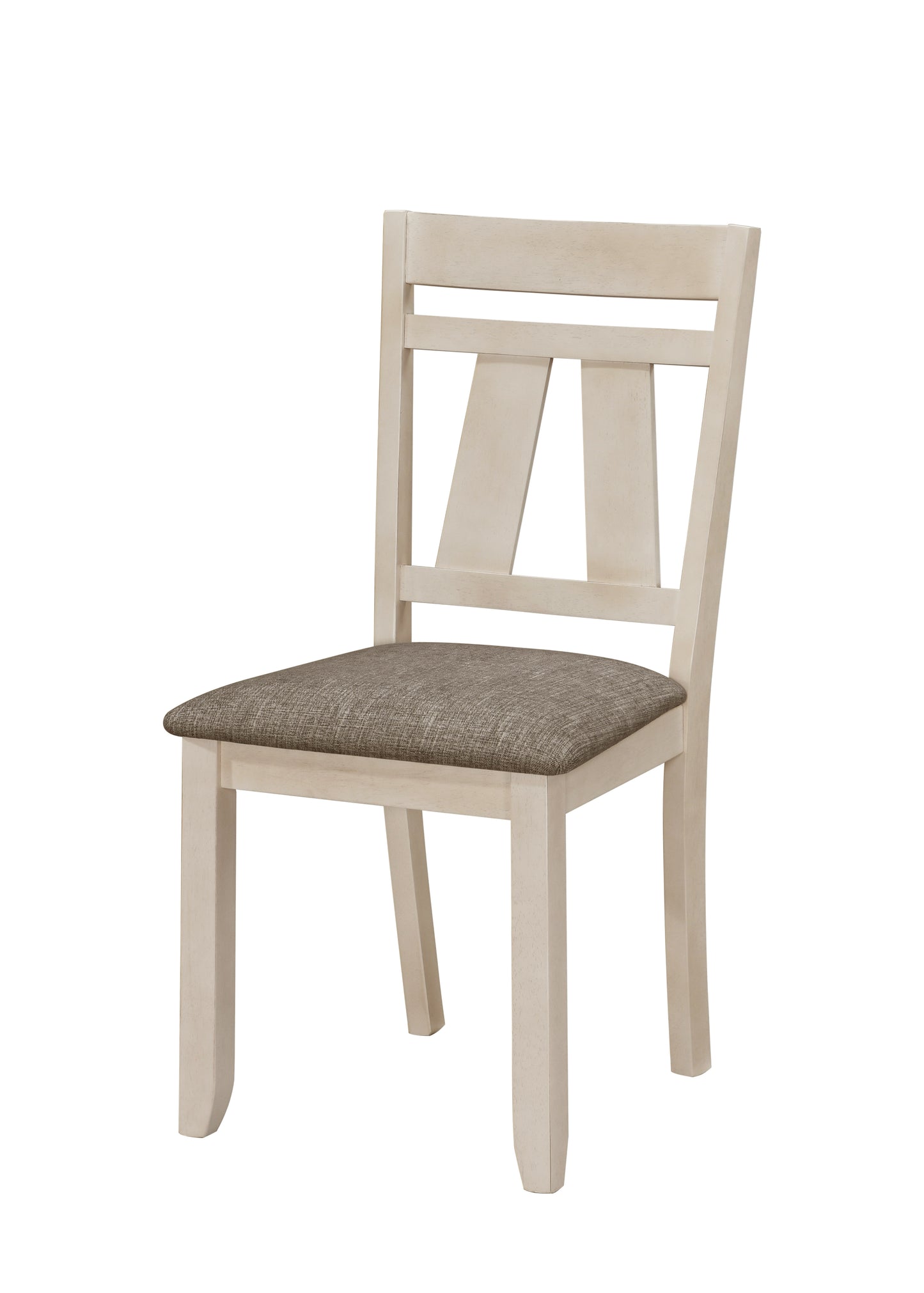 6-Piece Cottage Style Extendable Dining Table Set - Cream & Wood