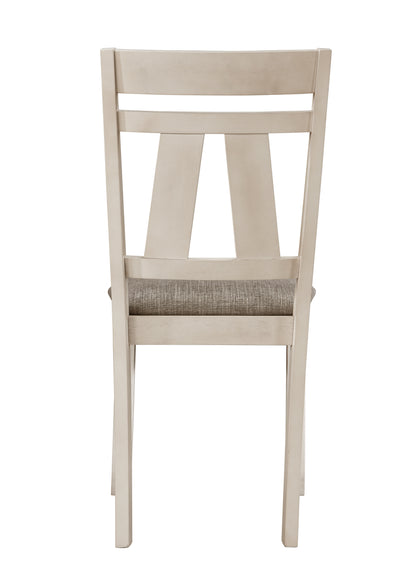 6-Piece Cottage Style Extendable Dining Table Set - Cream & Wood
