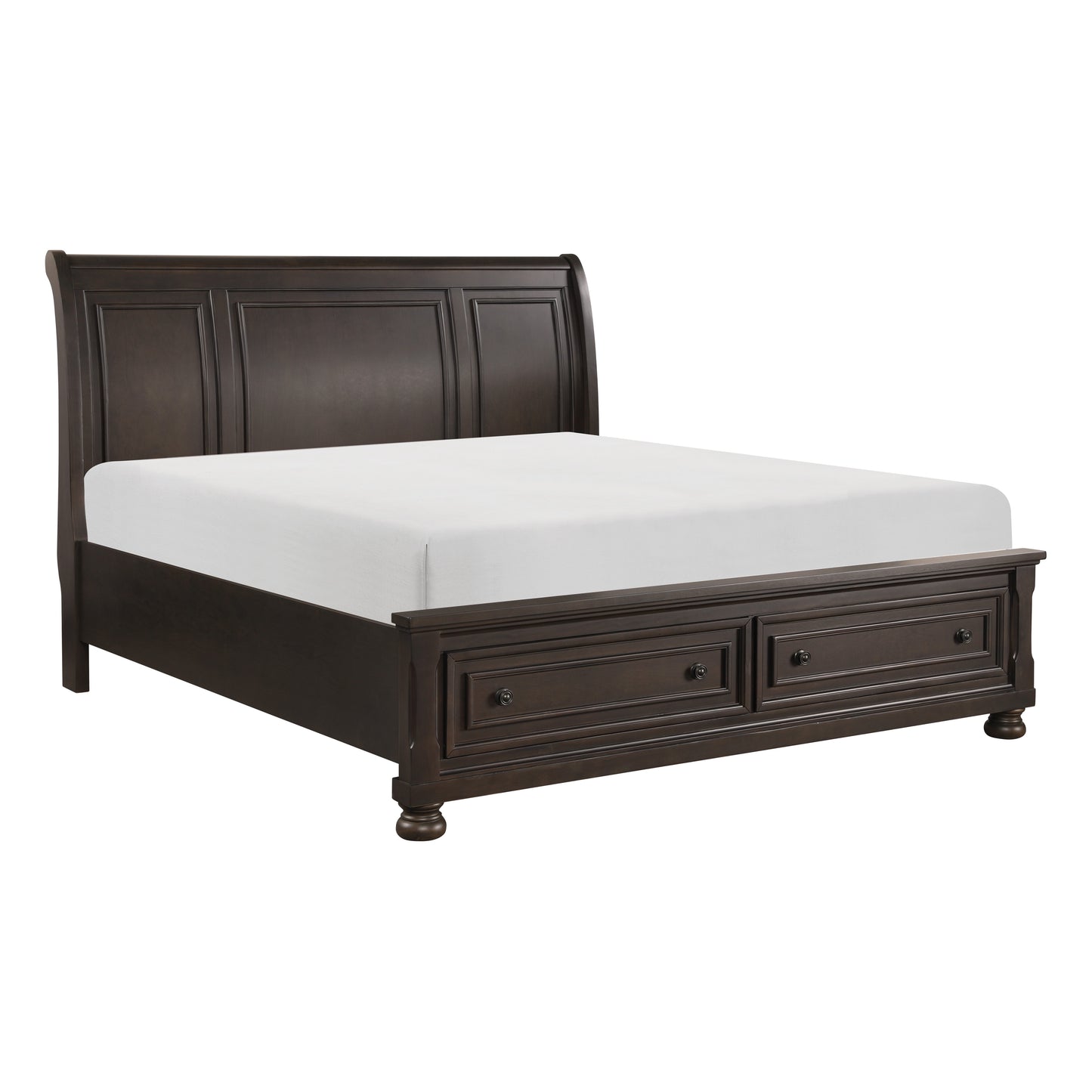 King Size Brown Mix Wood Bed Frame for Bedrooms