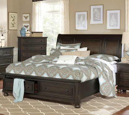 King Size Brown Mix Wood Bed Frame for Bedrooms