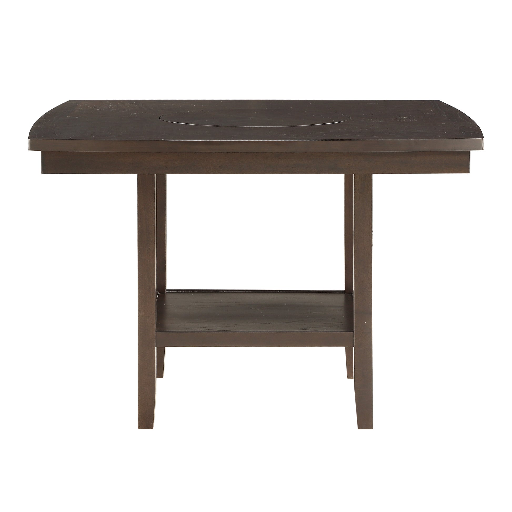 Dark Brown Counter Height Dining Table with Chairs - 5 Piece Set for Dining Room