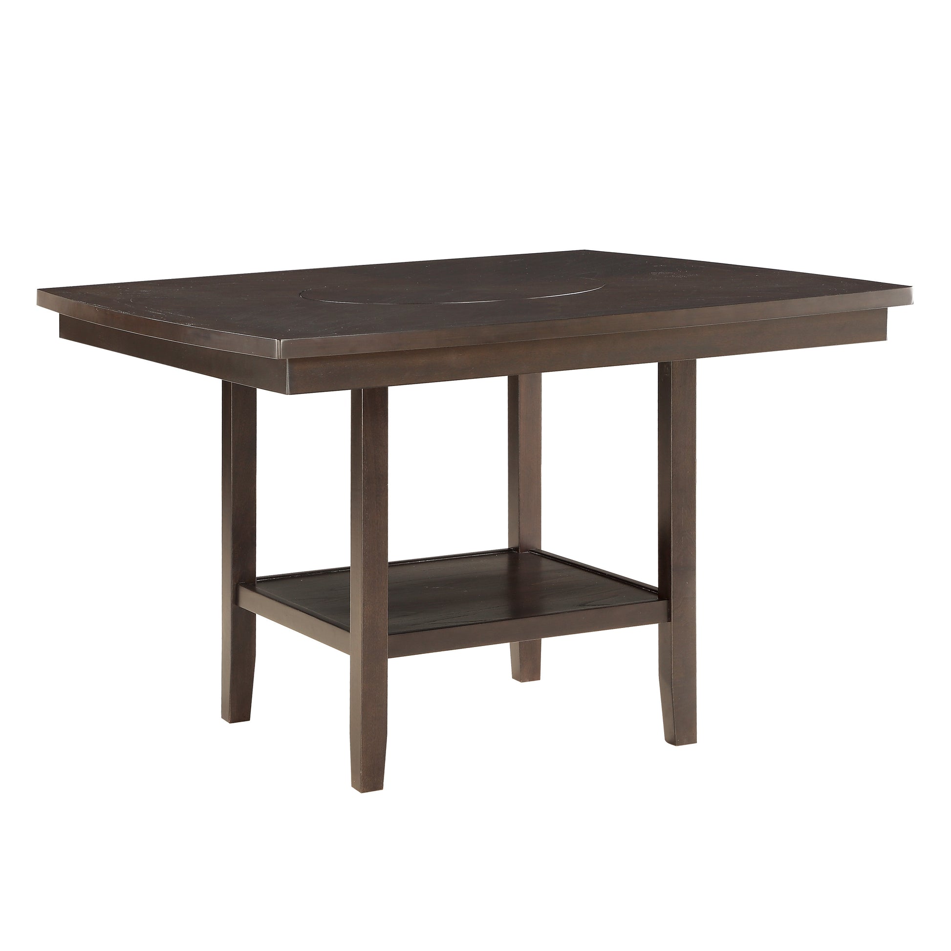 Dark Brown Counter Height Dining Table with Chairs - 5 Piece Set for Dining Room