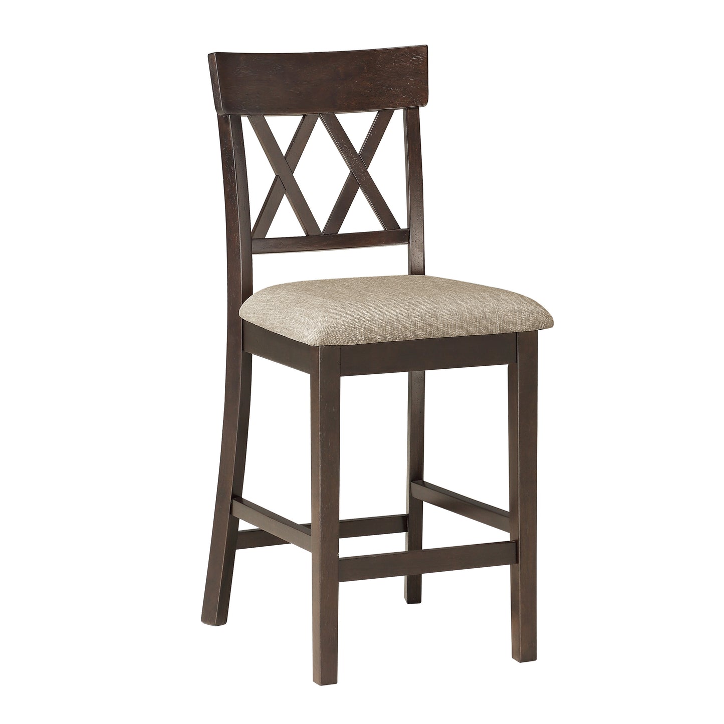 Dark Brown Counter Height Dining Table with Chairs - 5 Piece Set for Dining Room