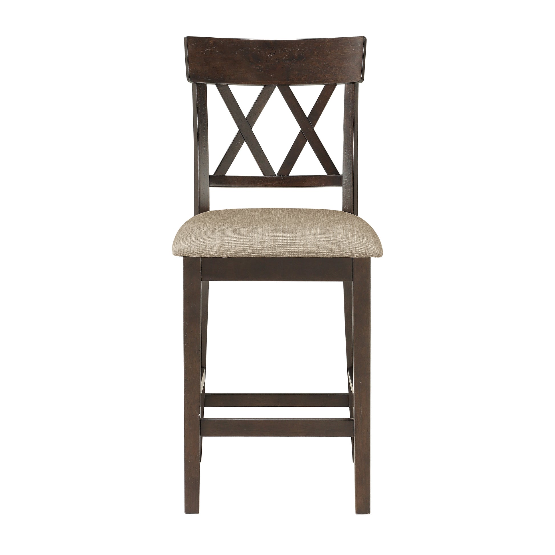 Dark Brown Counter Height Dining Table with Chairs - 5 Piece Set for Dining Room