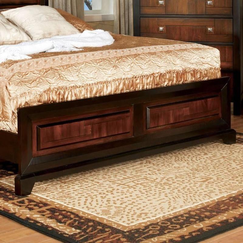 Walnut Solid Wood Queen Bed Frame for Modern Bedroom