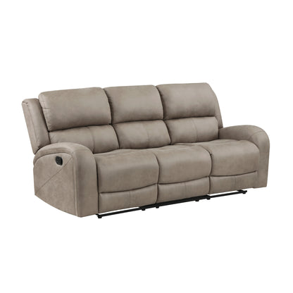 Brown Microfiber 3 Seat Sofa - Primary Living Space