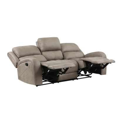 Brown Microfiber 3 Seat Sofa - Primary Living Space