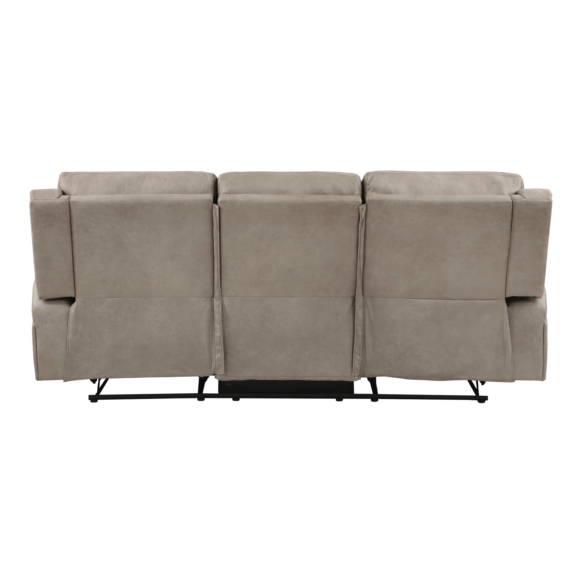 Brown Microfiber 3 Seat Sofa - Primary Living Space