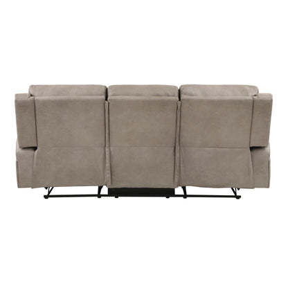 Brown Microfiber 3 Seat Sofa - Primary Living Space