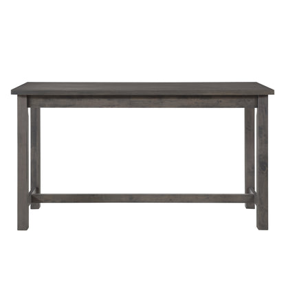 Gray Rectangular Counter Height Dining Table with 3 Stools