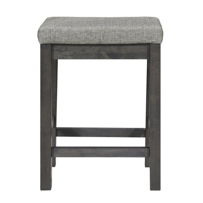 Gray Rectangular Counter Height Dining Table with 3 Stools