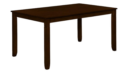 7-Piece Brown Espresso Dining Set - Wood Table & Chairs