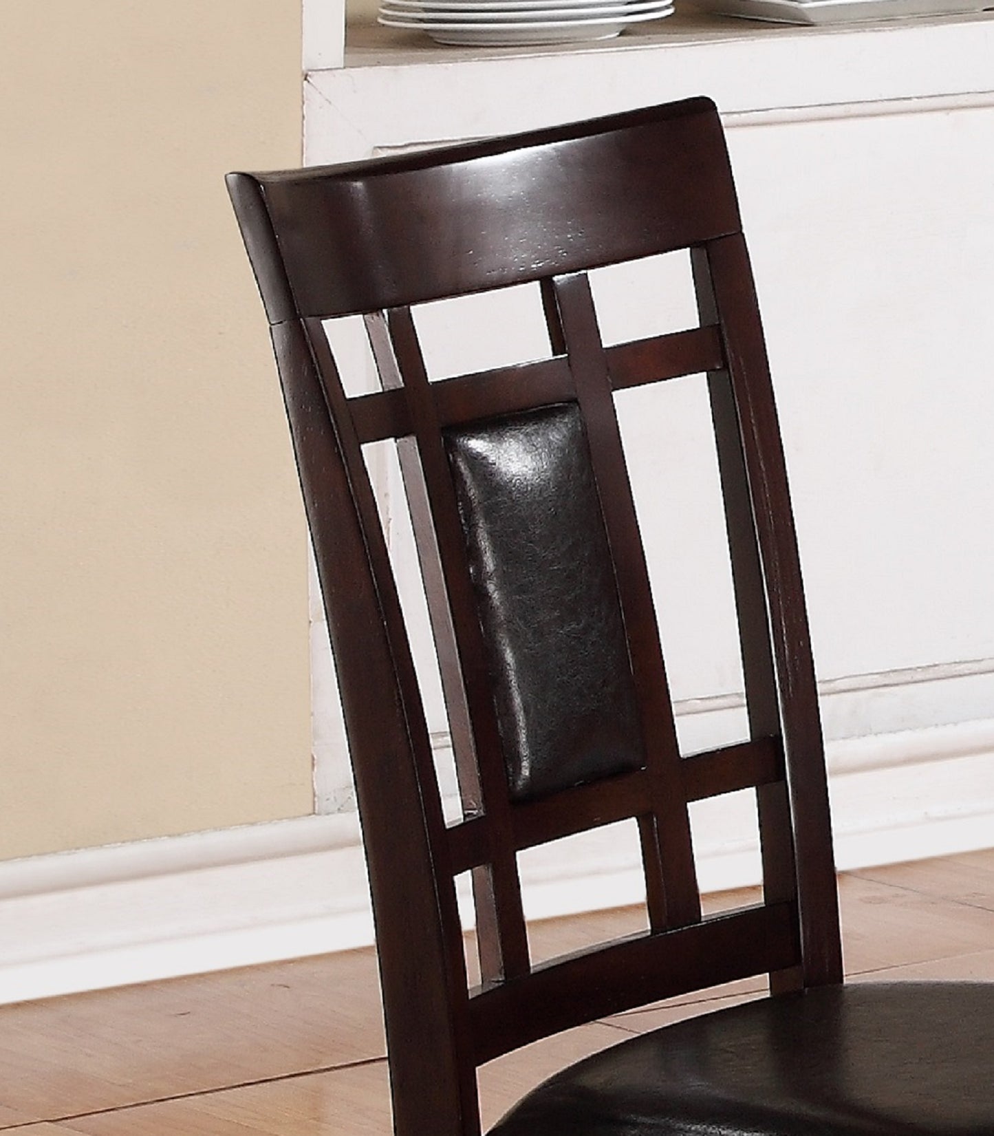 7-Piece Brown Espresso Dining Set - Wood Table & Chairs