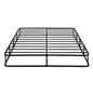 Full Mattress Foundation 1pc Black Metal Frame with Textured Fabric Cover