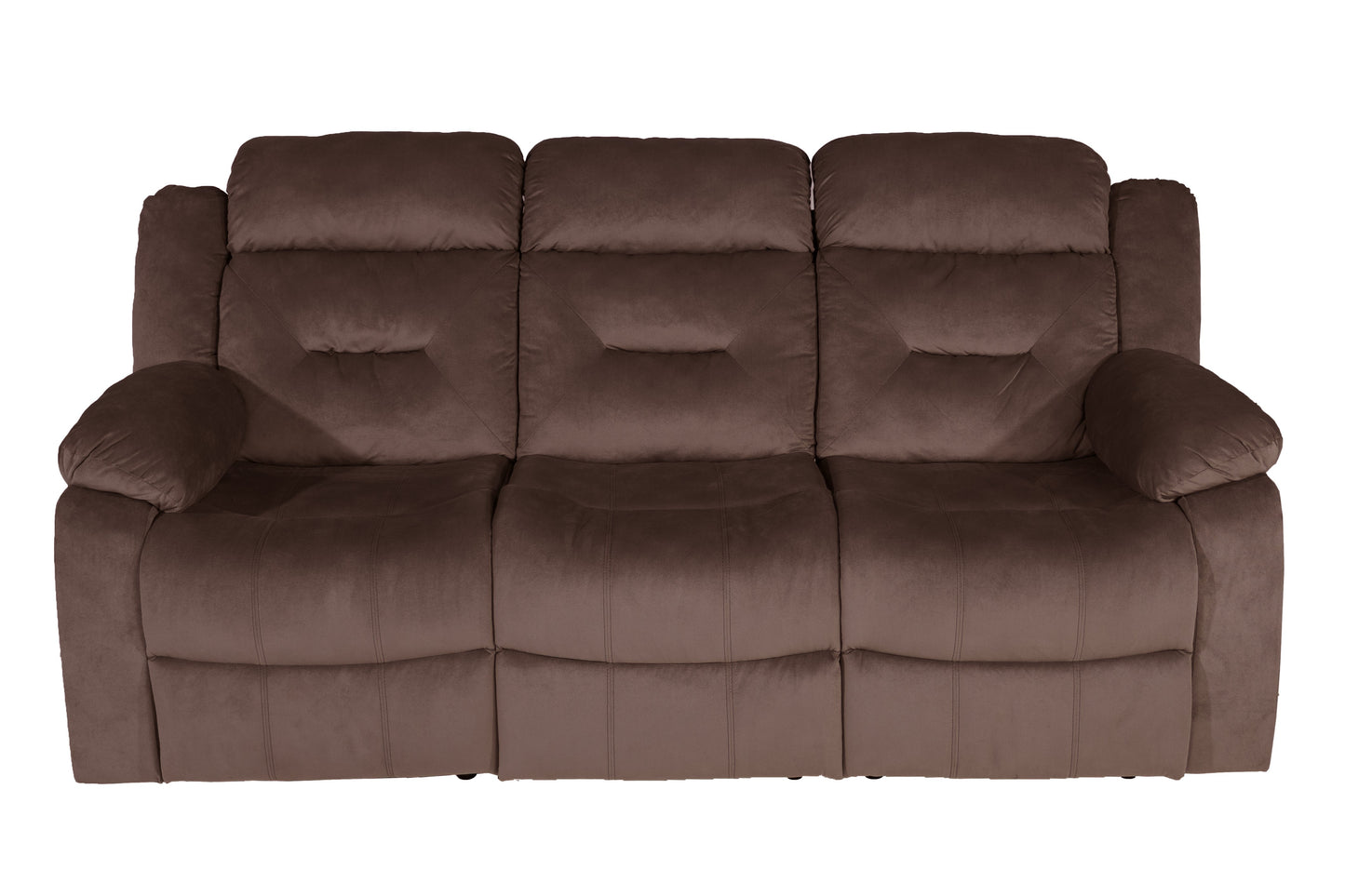 Modern Chocolate Velvet Sofa - Plush Comfort Primary Living Space