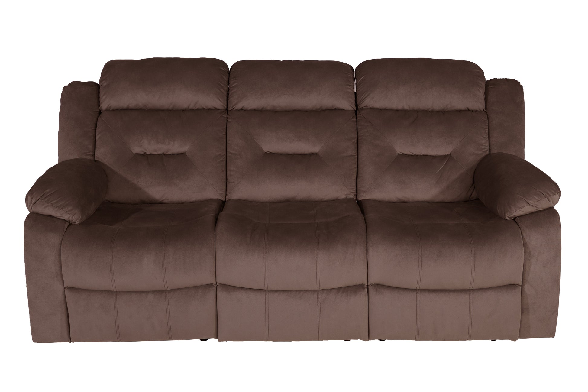 Modern Chocolate Velvet Sofa - Plush Comfort Primary Living Space