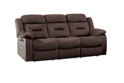 Modern Chocolate Velvet Sofa - Plush Comfort Primary Living Space