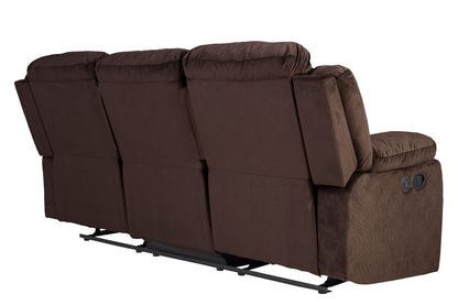 Modern Chocolate Velvet Sofa - Plush Comfort Primary Living Space